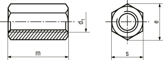 Bild von Sechskantmuttern 3d DIN 6334