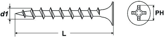 Bild von Schnellbauschrauben m. Grobgewinde