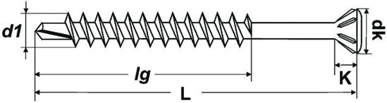 Bild von Zierkopfschrauben mit Bohrspitze