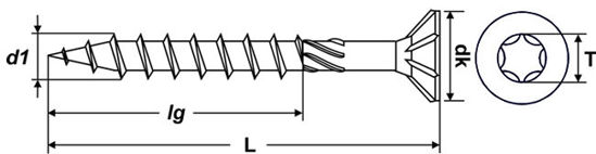 Bild von Senkkopf-Holzbauschrauben mit Torx
