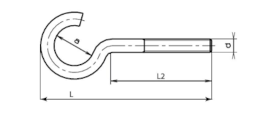 Bild von Hakenschrauben mit metr. Gewinde