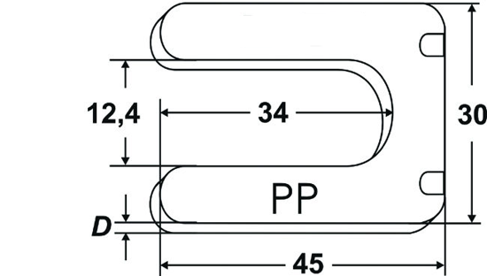 Bild von Distanzplatten U-Form transparent