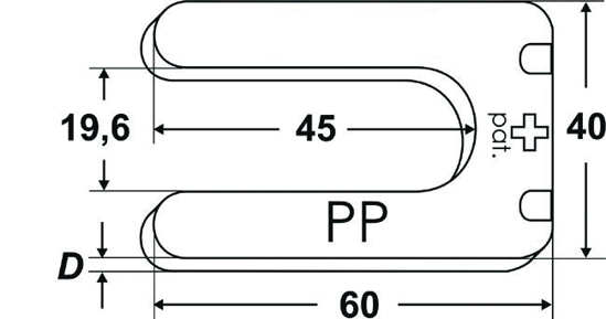 Bild von Distanzplatten U-Form transparent