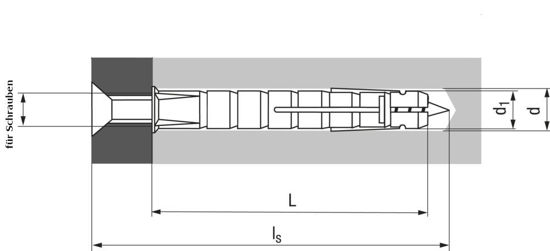 Bild von TOX Parallelspreizdübel PSD, Nylon