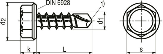 Bild von Sechskant-Bohrschrauben Form K eco-drill