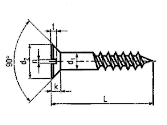 Bild von Senk-Holzschrauben mit Schlitz